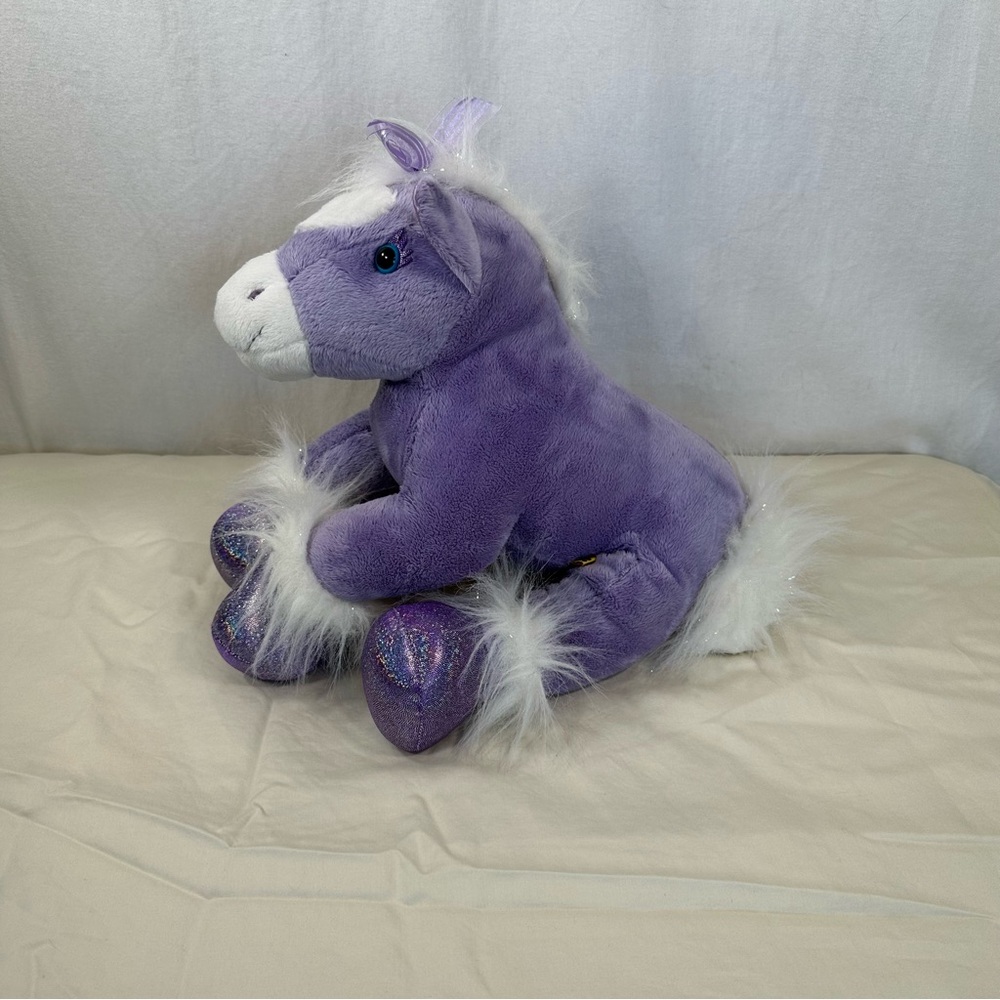 Build-A-Bear Glittery Pony Retired 2000s Sparkly Horse Purple